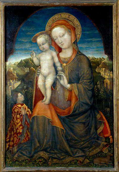 La Virgen de la Humildad y el Niño adorados por Lionel d