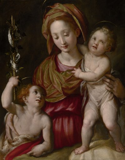 Madonna y Niño con el joven San Juan Bautista, c.1575 de Jacopo Chimenti Empoli