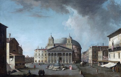 Vista del Panteón en Roma par Fabris, Jacopo (1689-1761). Óleo sobre lienzo, tamaño : 73x112,4, , Colección privada de Jacopo Fabris