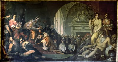 Cosme I de Médicis recibiendo al Papa Pío V de Jacopo Ligozzi