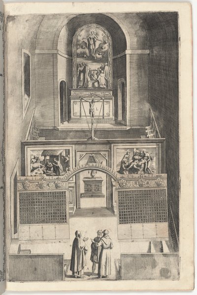 Interior de la Iglesia Menor [lámina F] de Jacopo Ligozzi