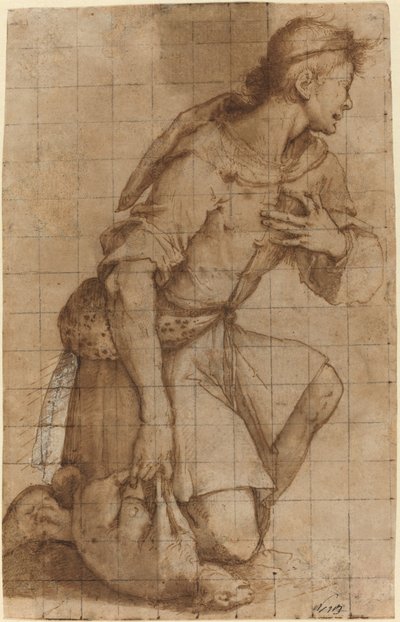 Pastor arrodillado de Jacopo Ligozzi