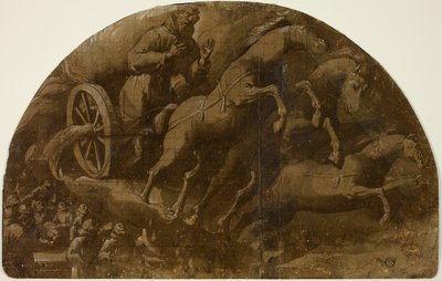 Estudio para la visión de San Francisco de Asís llevado al cielo en un carro de fuego de Jacopo Ligozzi