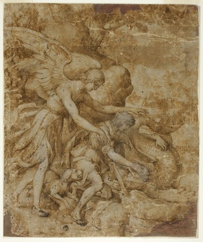 Tobías y el ángel Rafael de Jacopo Ligozzi