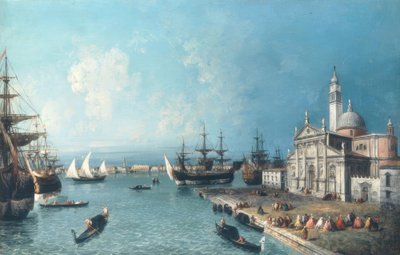 Vista sobre el Bacino di S.Marco; en primer plano S.Giorgio de Jacopo Marieschi