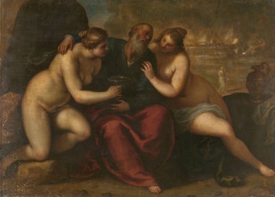 Lot y sus hijas de Jacopo Palma (il Giovane)