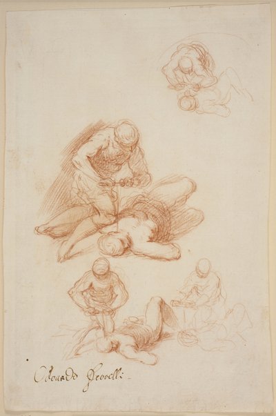 Cuatro estudios para el martirio de San Licerio de Jacopo Palma