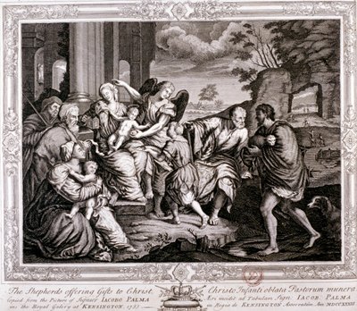 Los pastores ofreciendo regalos a Cristo, 1733 de Jacopo Palma