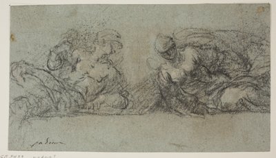 Dos figuras postradas mirándose de Jacopo Palma