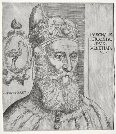 Retrato de Pasquale Cicogna, Dogo de Venecia de Jacopo Palma il Giovane