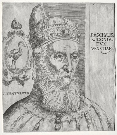 Retrato de Pasquale Cicogna, Dogo de Venecia de Jacopo Palma il Giovane