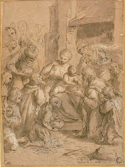 Estudio para la Adoración de los Magos de Jacopo Palma il Giovane