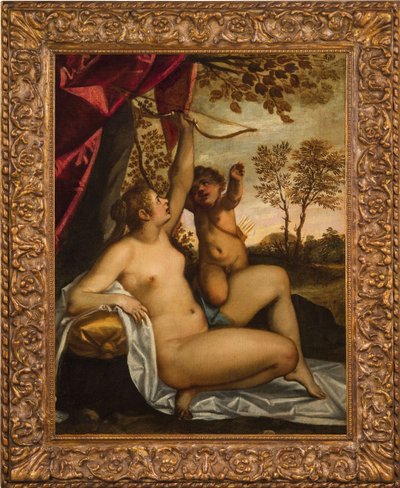 Venus desarmando a Cupido de Jacopo Palma il Giovane the Younger