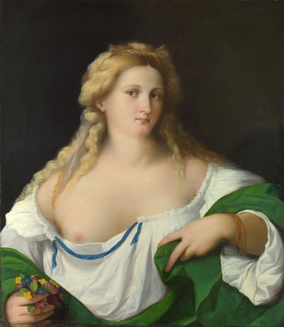 Una Mujer Rubia de Jacopo Palma il Vecchio the Elder