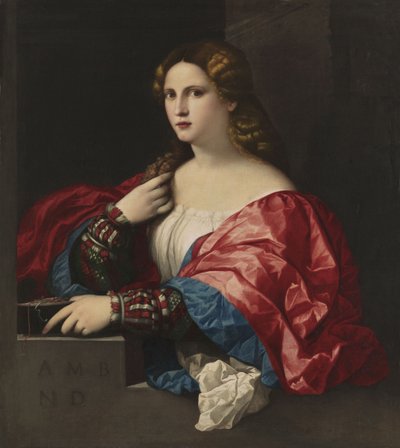 Retrato de una joven La Bella de Jacopo Palma il Vecchio the Elder