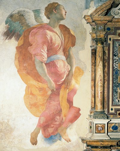 Arcángel Gabriel de Giacomo Carucci conocido como Pontormo (1494-1556), fresco, Capilla Capponi, Iglesia de Santa Felicita, Florencia de Jacopo Pontormo