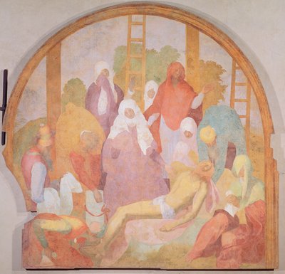Deposición, luneta del ciclo de frescos de la Pasión, 1523-6 de Jacopo Pontormo