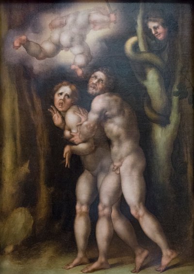 Expulsión de Adán y Eva del paraíso terrenal de Jacopo Pontormo