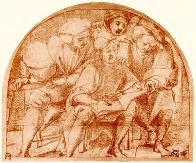 Grupo de cuatro cantantes de Jacopo Pontormo