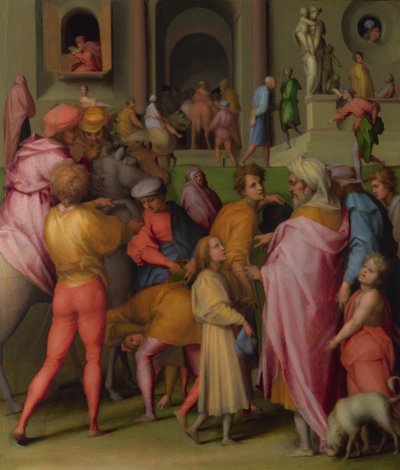 José vendido a Potifar de Escenas de la historia de José, ca. 1515 de Jacopo Pontormo