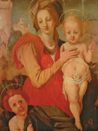 Madonna y el Niño con el Infante San Juan Bautista de Jacopo Pontormo