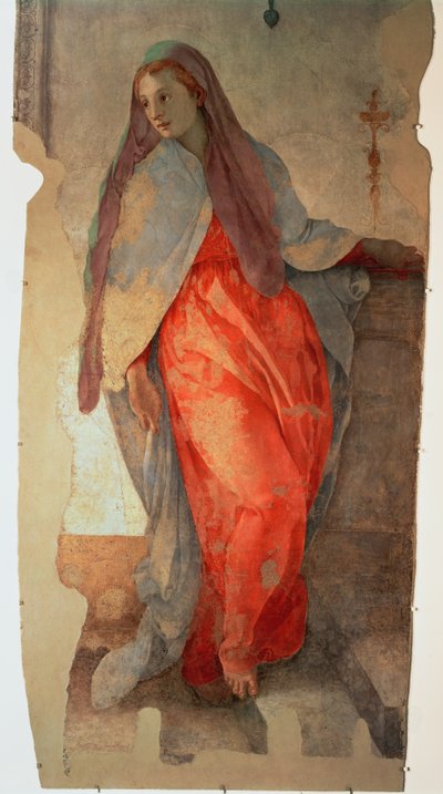 La Anunciación (detalle) de Jacopo Pontormo
