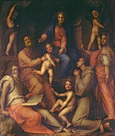 La Sagrada Familia con Santos de Jacopo Pontormo
