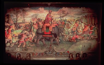 Aníbal cruzando los Alpes de Jacopo Ripanda