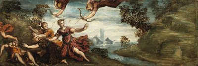 Apolo y Artemisa matando a los hijos de Niobe, c.1545-48 de Jacopo Robusti (workshop of) Tintoretto