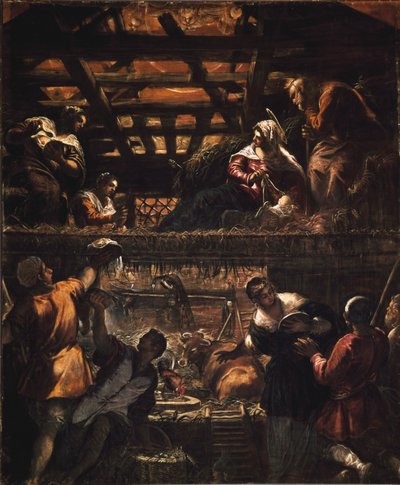 Adoración de los pastores de Jacopo Robusti Tintoretto
