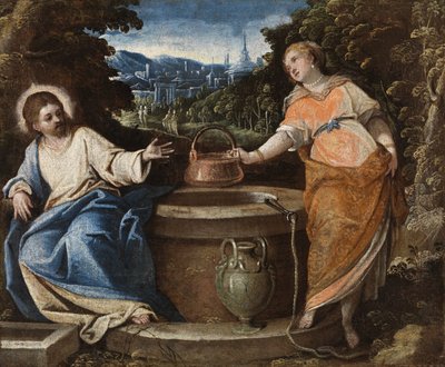 Cristo y la Mujer de Samaria de Jacopo Robusti Tintoretto