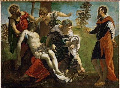 Descendimiento de la Cruz con Santa María y María Magdalena (pintura sobre lienzo) de Jacopo Robusti Tintoretto