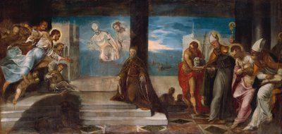 Dogo Alvise Mocenigo presentado al Redentor, c.1577 de Jacopo Robusti Tintoretto