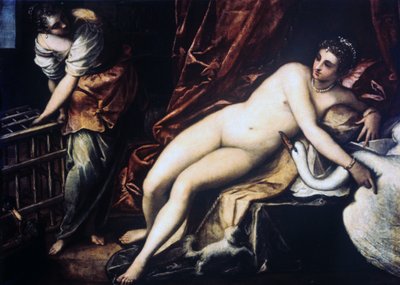 Leda y el cisne, 1550-1560 de Jacopo Robusti Tintoretto