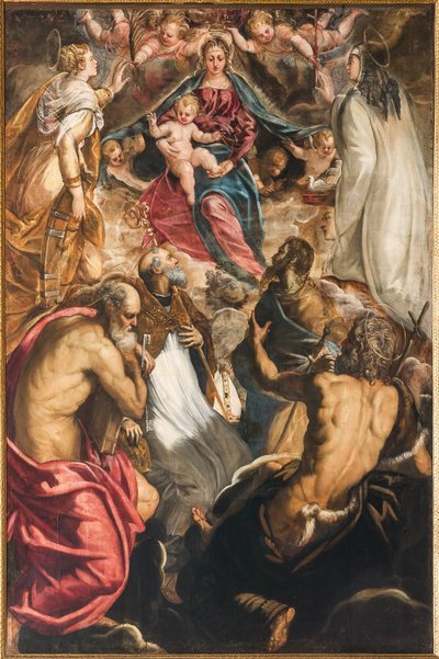 La Virgen con el Niño Jesús y los santos de Jacopo Robusti Tintoretto