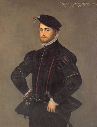 Retrato de un joven, de 22 años, 1554 de Jacopo Robusti Tintoretto