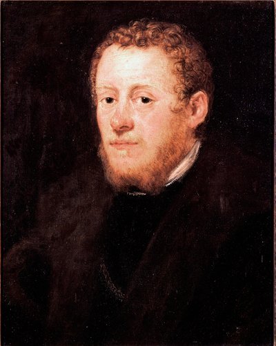 Retrato de hombre con cabello rojo de Jacopo Robusti Tintoretto