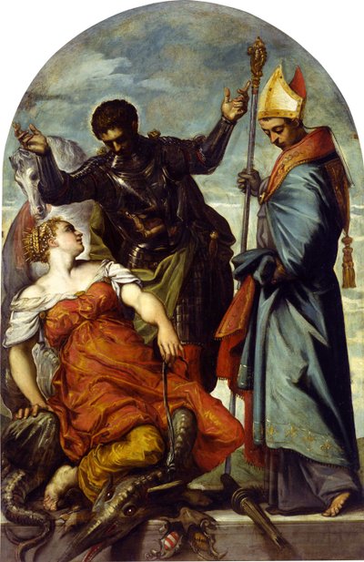 San Luis de Tolosa y San Jorge, 1552 de Jacopo Robusti Tintoretto