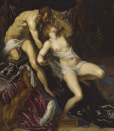 Tarquino y Lucrecia, c.1578-80 (óleo sobre lienzo) de Jacopo Robusti Tintoretto