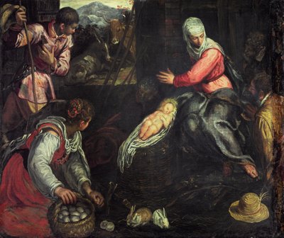 La adoración de los pastores, c.1578 de Jacopo Robusti Tintoretto