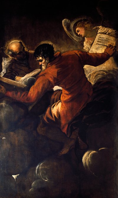 Los evangelistas Lucas y Mateo de Jacopo Robusti Tintoretto