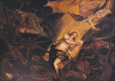 El martirio de Santa Catalina, por Jacopo Robusti, conocido como Tintoretto, Palacio Patriarcal, Venecia, Italia de Jacopo Robusti Tintoretto