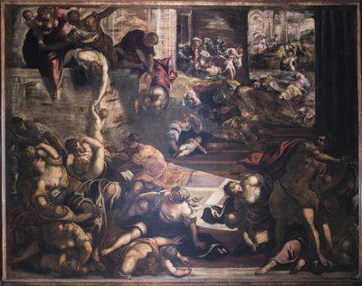La masacre de los inocentes, 1582-1585 de Jacopo Robusti Tintoretto