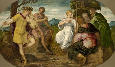 El concurso musical entre Apolo y Marsias de Jacopo Robusti Tintoretto