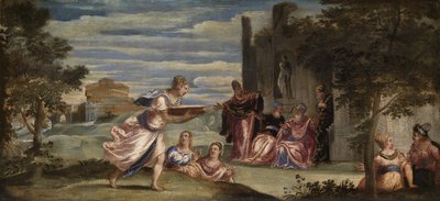 La ordalía de Tuccia, c.1555 (óleo sobre lienzo) de Jacopo Robusti Tintoretto