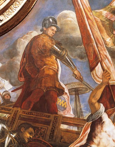 Los Venecianos Luchan contra los Aragoneses en Gallipoli (detalle) de Jacopo Robusti Tintoretto