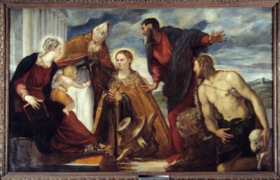 La Virgen y el Niño con Santa Catalina, San Agustín, San Marcos y San Juan Bautista de Jacopo Robusti Tintoretto