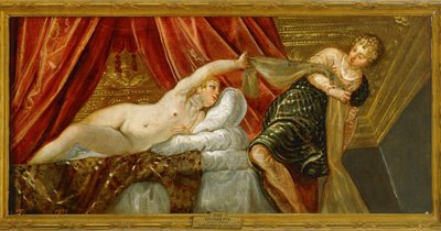 La castidad de José - José y la mujer de Putifar ... (pintura sobre lienzo) de Jacopo Robusti Tintoretto