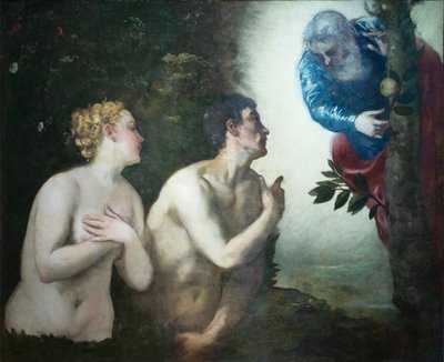 La expulsión de Adán y Eva del jardín del Edén de Jacopo Robusti Tintoretto