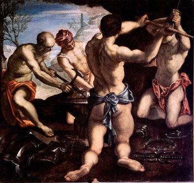 La fragua de Vulcano de Jacopo Robusti Tintoretto